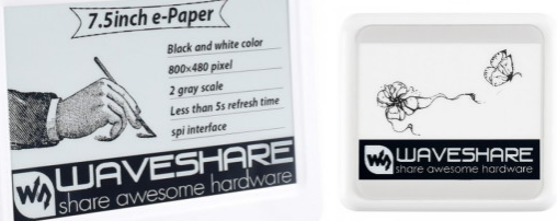 Waveshare的电子纸显示器可以在没有电池的情况下工作
