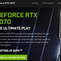英伟达发布的RTX 3070显卡令人失望