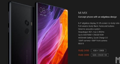 小米推出惊艳无边框显示器Mi MIX