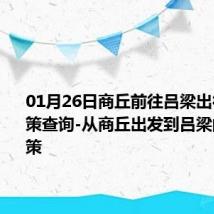 01月26日商丘前往吕梁出行防疫政策查询-从商丘出发到吕梁的防疫政策