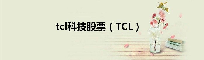 名称:tcl科技股(TCL)
