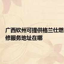 广西钦州可提供格兰仕燃气灶维修服务地址在哪