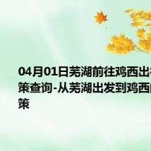 04月01日芜湖前往鸡西出行防疫政策查询-从芜湖出发到鸡西的防疫政策