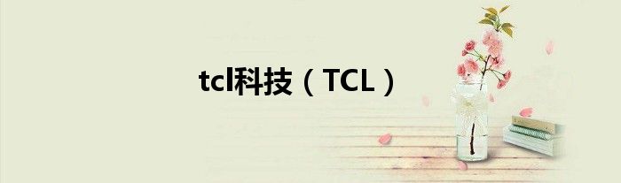 名称:tcl科技(TCL)