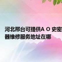 河北邢台可提供A O 史密斯热水器维修服务地址在哪