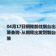 04月17日铜陵前往烟台出行防疫政策查询-从铜陵出发到烟台的防疫政策