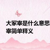 大冢宰是什么意思 大冢宰简单释义