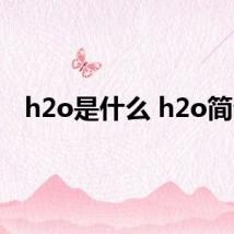 h2o是什么 h2o简介