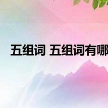 五组词 五组词有哪些