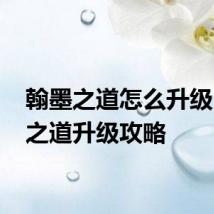 翰墨之道怎么升级 翰墨之道升级攻略