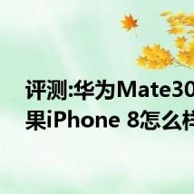 评测:华为Mate30和苹果iPhone 8怎么样