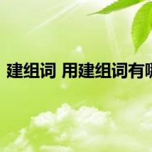建组词 用建组词有哪些