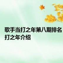 歌手当打之年第八期排名 歌手当打之年介绍