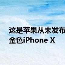 这是苹果从未发布过的金色iPhone X