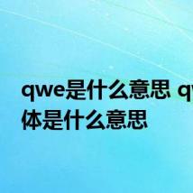 qwe是什么意思 qwe具体是什么意思