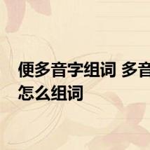 便多音字组词 多音字便怎么组词