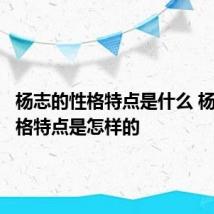 杨志的性格特点是什么 杨志的性格特点是怎样的
