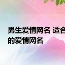 男生爱情网名 适合男生的爱情网名