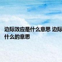 边际效应是什么意思 边际效应是什么的意思