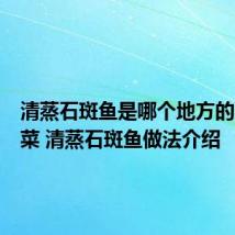 清蒸石斑鱼是哪个地方的菜系名菜 清蒸石斑鱼做法介绍