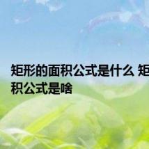 矩形的面积公式是什么 矩形的面积公式是啥