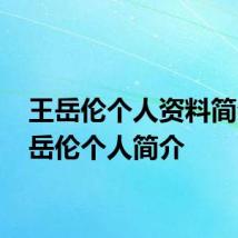 王岳伦个人资料简介 王岳伦个人简介