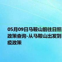 05月09日马鞍山前往日照出行防疫政策查询-从马鞍山出发到日照的防疫政策