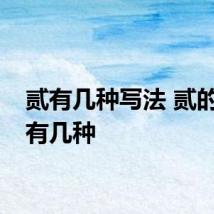 贰有几种写法 贰的写法有几种