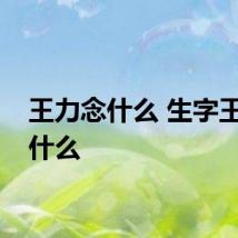 王力念什么 生字王力读什么