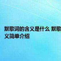 默歌词的含义是什么 默歌词的含义简单介绍