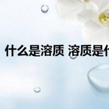 什么是溶质 溶质是什么