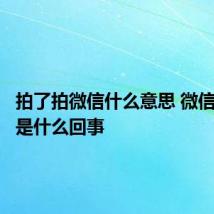 拍了拍微信什么意思 微信拍了拍是什么回事
