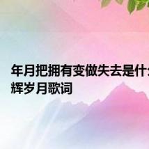 年月把拥有变做失去是什么歌 光辉岁月歌词