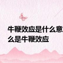牛鞭效应是什么意思 什么是牛鞭效应