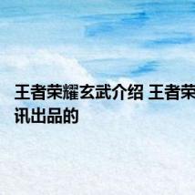 王者荣耀玄武介绍 王者荣耀是腾讯出品的