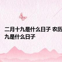 二月十九是什么日子 农历二月十九是什么日子