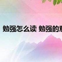 勉强怎么读 勉强的意思