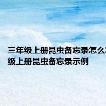 三年级上册昆虫备忘录怎么写 三年级上册昆虫备忘录示例