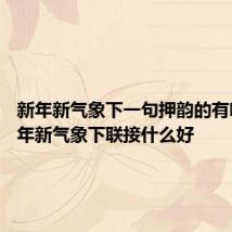 新年新气象下一句押韵的有哪些 新年新气象下联接什么好