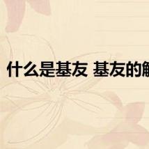 什么是基友 基友的解释