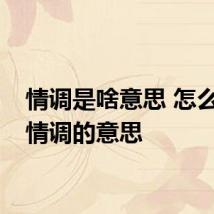 情调是啥意思 怎么理解情调的意思