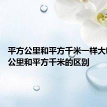 平方公里和平方千米一样大吗 平方公里和平方千米的区别