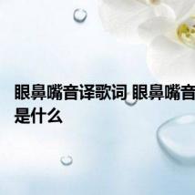 眼鼻嘴音译歌词 眼鼻嘴音译歌词是什么