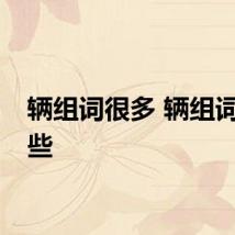 辆组词很多 辆组词有哪些
