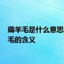 薅羊毛是什么意思 薅羊毛的含义