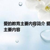 爱的教育主要内容简介 爱的教育主要内容