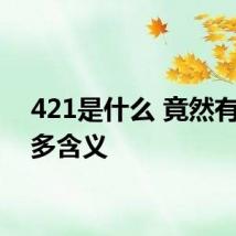 421是什么 竟然有这么多含义