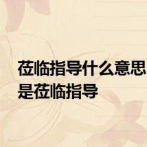 莅临指导什么意思 什么是莅临指导