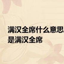 满汉全席什么意思 什么是满汉全席