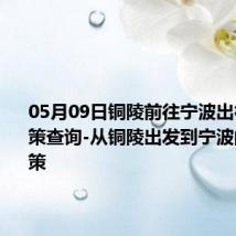 05月09日铜陵前往宁波出行防疫政策查询-从铜陵出发到宁波的防疫政策